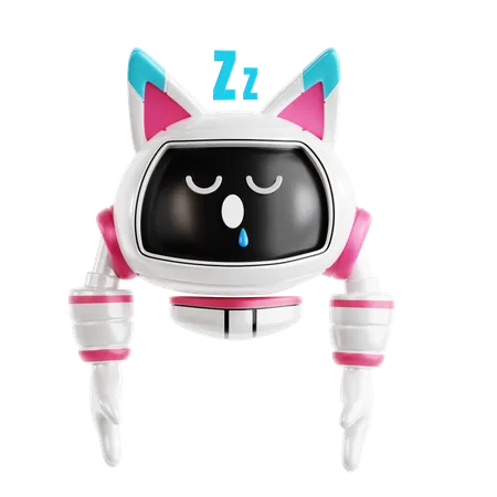 Sleeping Robot  3D Icon