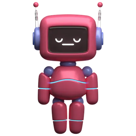 Sleeping Robot  3D Illustration