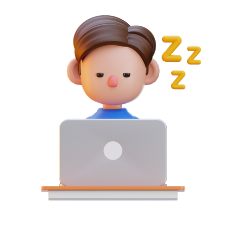 졸린 소년  3D Icon