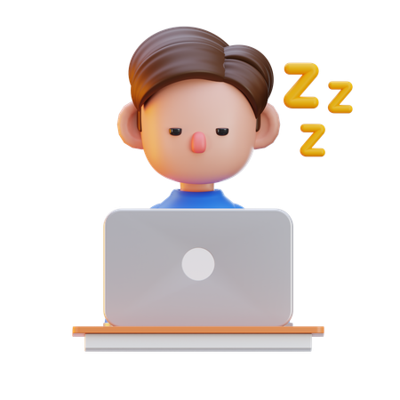 Sleepy Boy  3D Icon