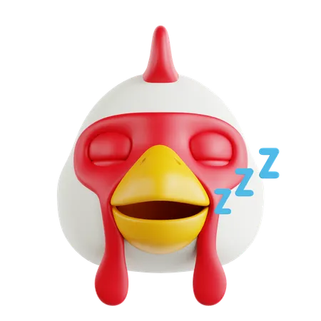Sleepy Chicken  3D Icon
