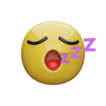 Sleepy Emoji 3D Illustration