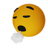 sleepy emoji 3d logo