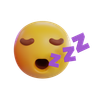 3d sleepy emoji illustration