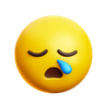 sleepy face emoji 3d