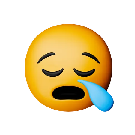 Sleepy Face Emoji  3D Icon