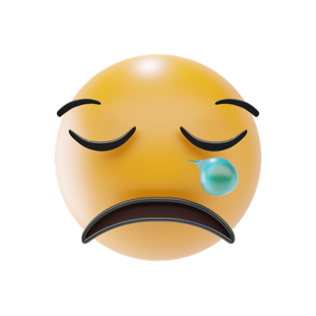 Sleepy Face Emoji  3D Icon