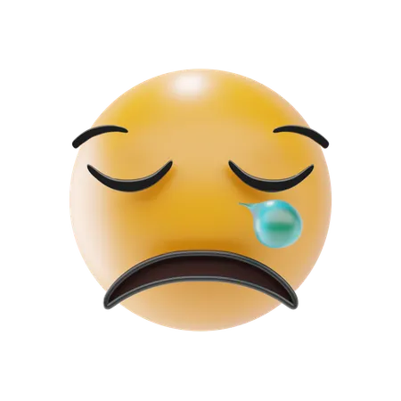 Sleepy Face Emoji  3D Icon