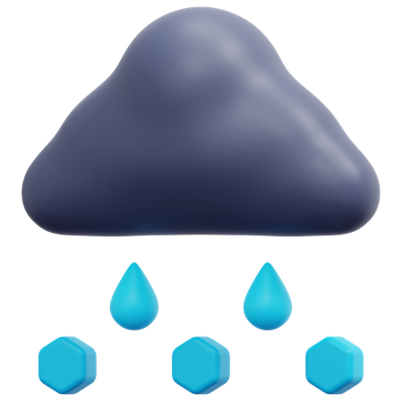 Sleet Weather 3D Icon