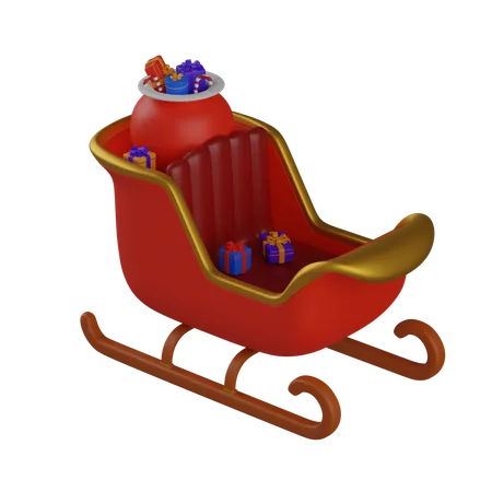 Sleigh  3D Icon