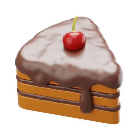 スライスケーキ  3D Icon