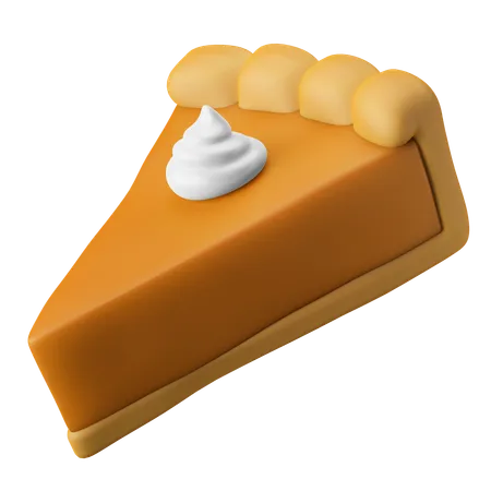 Slice Of Autumn Pie Pancake Western Dessert 3 D Icon Illustration 3D Icon