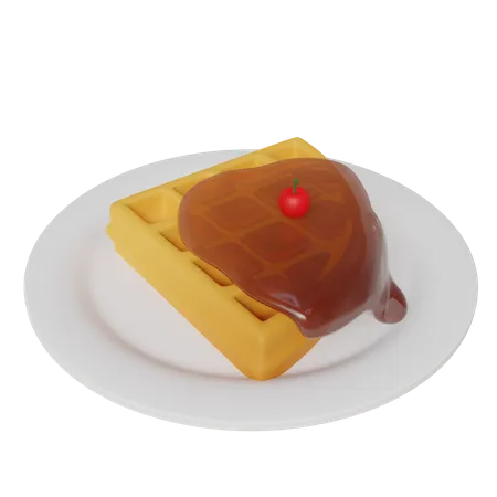 Slice Of Waffle  3D Icon