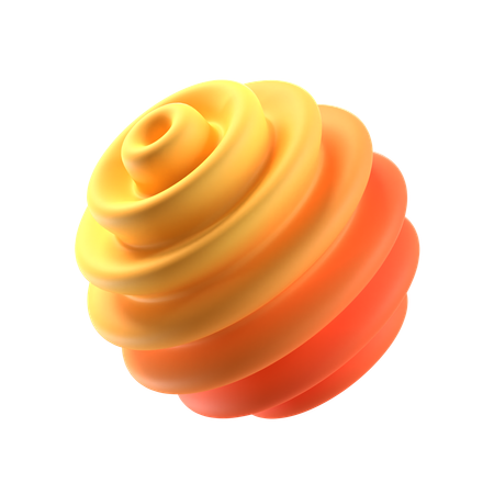 Sliced Ball Abstract Shape  3D Icon