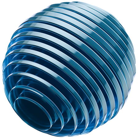 Sliced Ball Abstract Shape  3D Icon