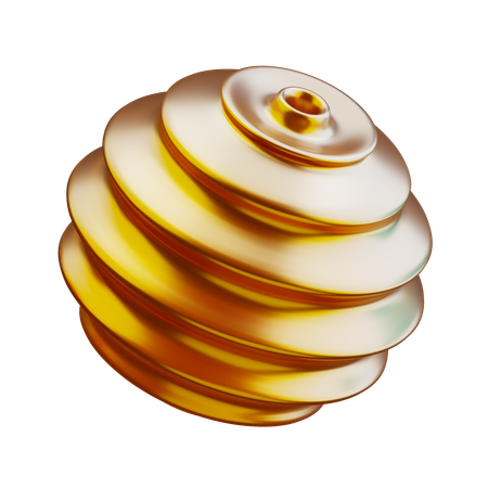 Sliced Ball Abstract Shape  3D Icon