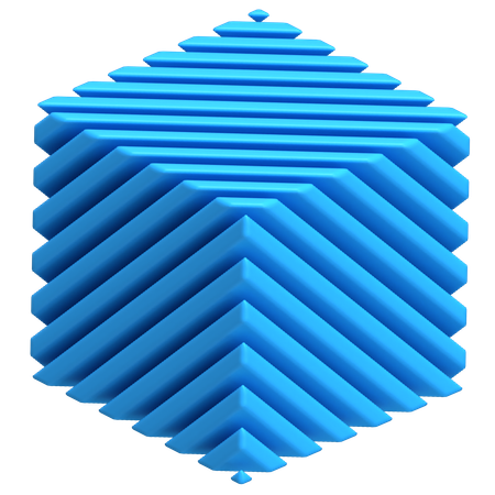 Sliced Cube  3D Icon