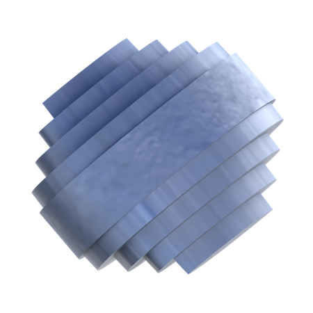 Sliced Cube Abstract Shape  3D Icon