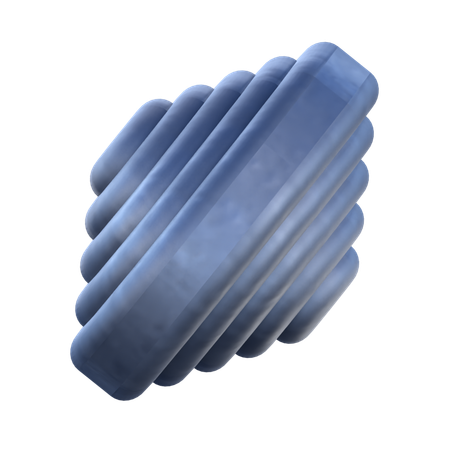 Sliced Cube Abstract Shape  3D Icon