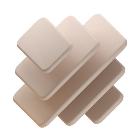 Sliced Cube Abstract Shape  3D Icon