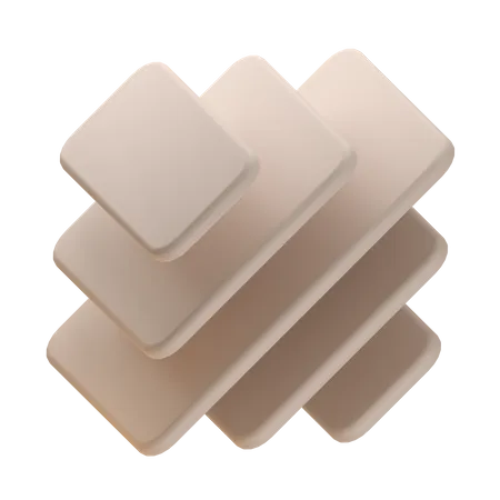 Sliced Cube Abstract Shape  3D Icon