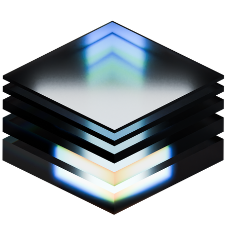 Sliced Cube Abstract Shape  3D Icon