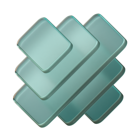 Sliced Cube Abstract Shape  3D Icon