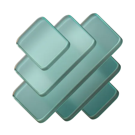 Sliced Cube Abstract Shape  3D Icon