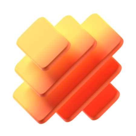 Sliced Cube Abstract Shape  3D Icon