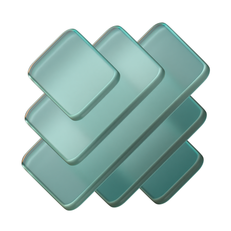 Sliced Cube Abstract Shape  3D Icon