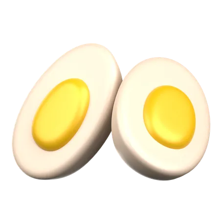 SLICED EGG  3D Icon