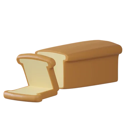 Sliced Fresh Wheat Bread  3D Icon