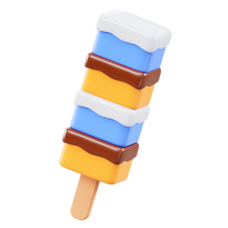 Sliced Ice Cream  3D Icon