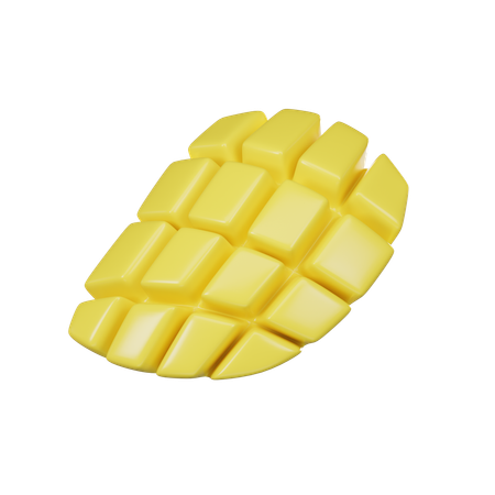 Sliced Mango  3D Icon