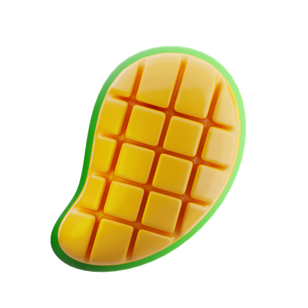 Sliced Mango  3D Icon