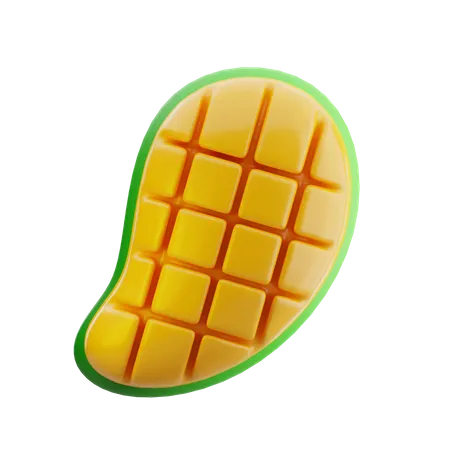 Sliced Mango  3D Icon