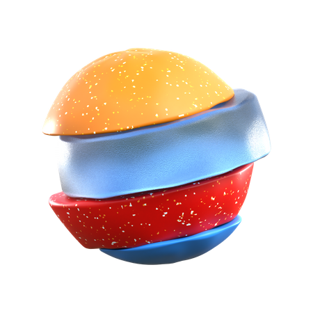 Sliced Sphere  3D Icon