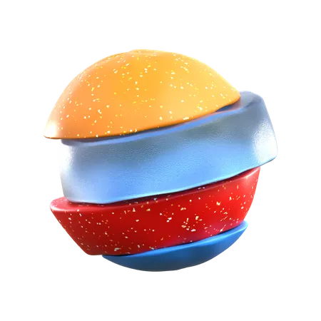 Sliced Sphere  3D Icon