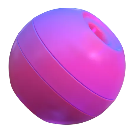 Sliced Sphere Abstract Shape  3D Icon