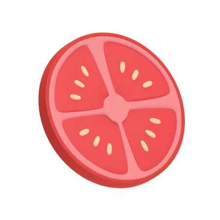 Sliced tomato  3D Illustration