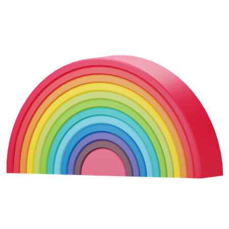 Slide arco-íris  3D Icon