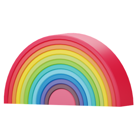 Slide arco-íris  3D Icon