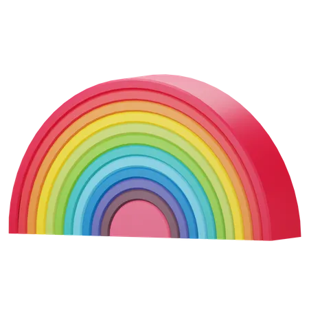 Slide arco-íris  3D Icon