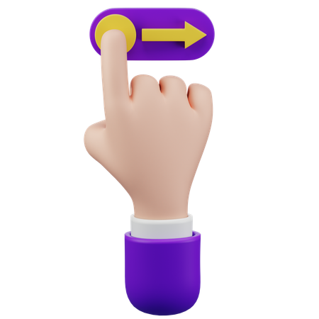 Slide Unlock Touch Hand Gesture  3D Icon