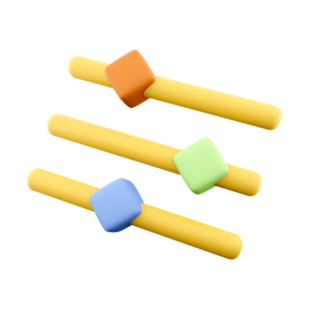 Slider Bar  3D Icon