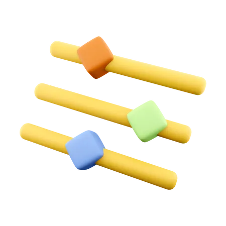 Slider Bar  3D Icon