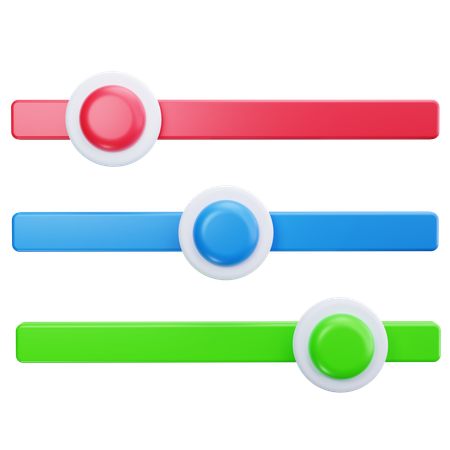 Slider Control  3D Icon