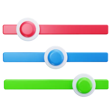 Slider Control  3D Icon