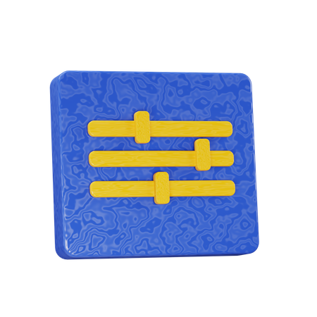Slider Settings  3D Icon