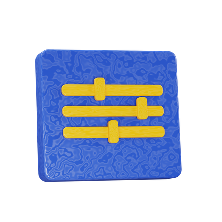 Slider Settings  3D Icon